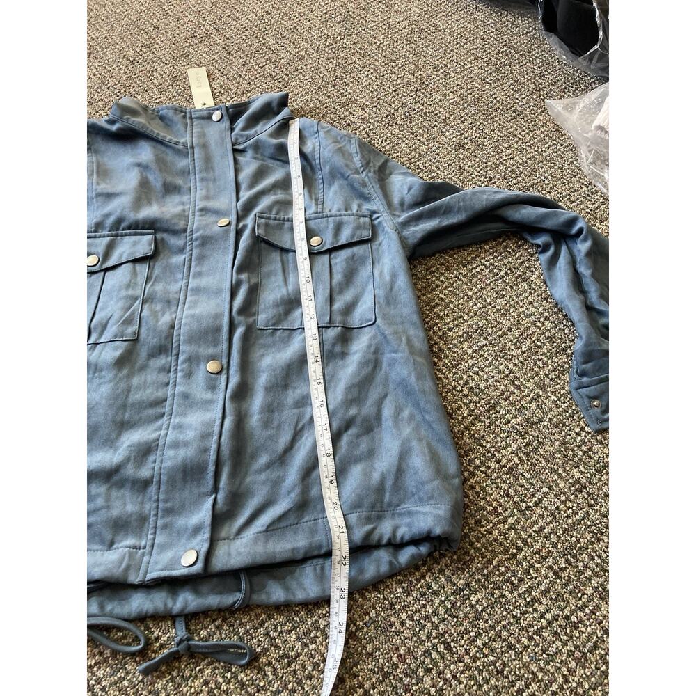 Korye Utility Jacket Womens Size Large Blue Long-Sleeve New With Tags - Picture 2 of 7